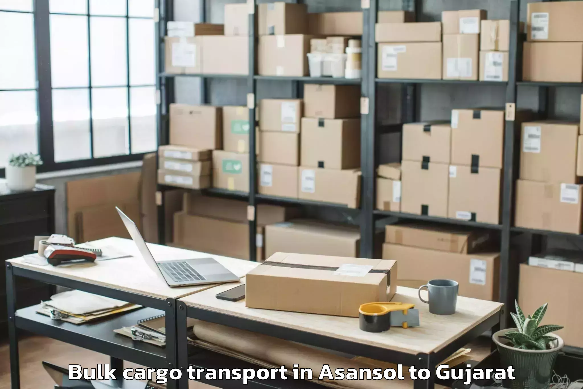 Book Asansol to Jamnagar Bulk Cargo Transport Online